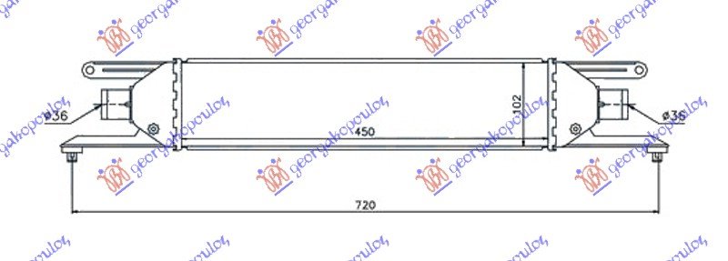 RADIATOR INTER. 1,3 MJTD (450x100x50)