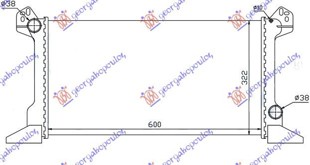 HLADNJAK MOTORA 2.0 BENZIN - 2.5 DIZEL (600x335) (NRF)