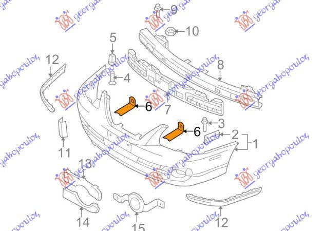 FRONT BUMPER SIDE STAY (O)