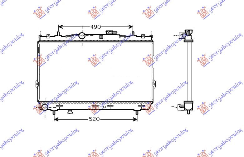 RADIATOR 1.6-2.0i16V (37.5x67x1.9)