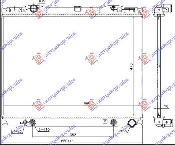 RADIATOR 2.5 CRDi +/-A/C A/T -06