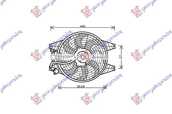 VENTILATOR A/C KOMPLET BENZIN-DIZEL