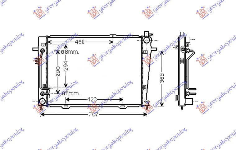 HLADNJAK MOTORA 2.0 CRDi (AUTO) (64x45.5x18) (NRF)