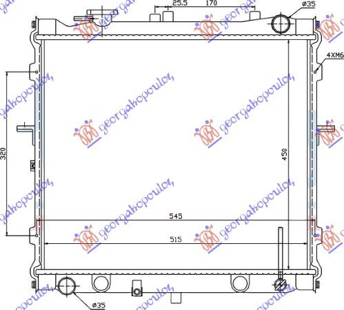 RADIATOR 2,0 16V +/-A/C(45x52,4)