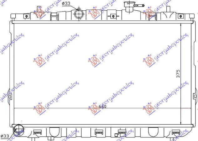 RADIATOR 1.6i 16V +/-A/C(37.5x67x15)