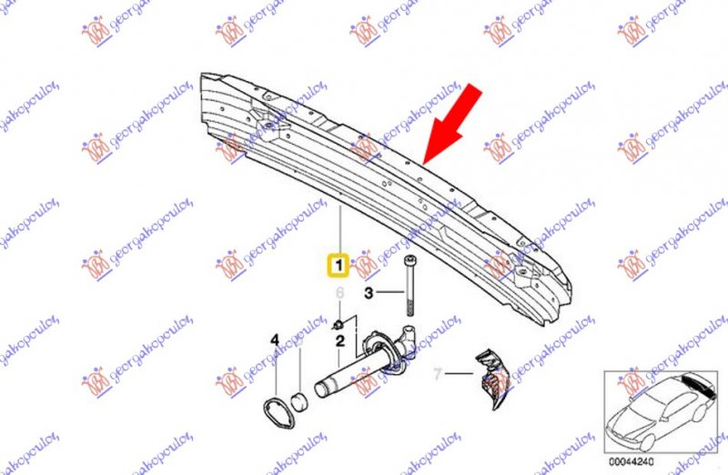REAR BUMPER REINFORCEMENT STEEL