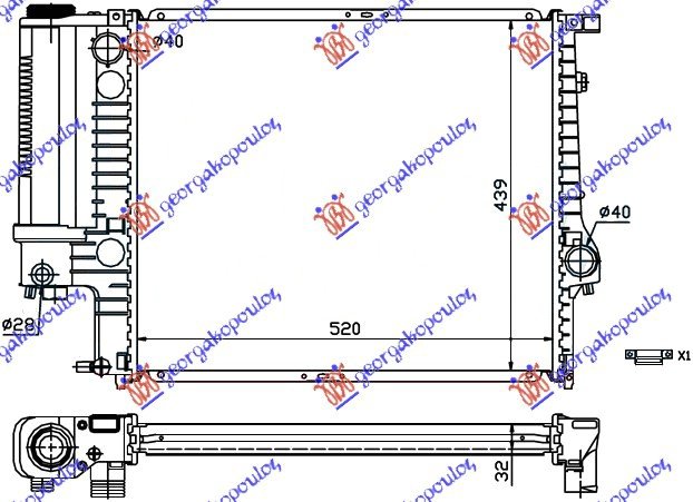 RADIATOR ALL MODELS MAN +/-A/C (52x44)