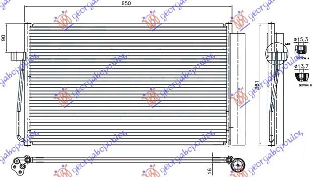 CONDENSER DIESEL (60,8x38,2x1,6)