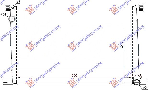 HLADNJAK MOTORA 1.4/1.6i 16V BENZIN (+/-AC) (60x42) (MARELLI)