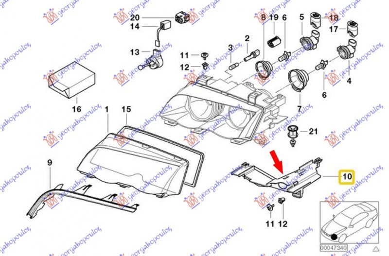 HEAD LAMP BRACKET
