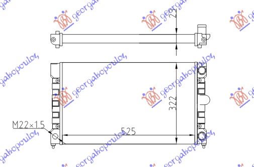 RADIATOR 1,6-1,8 -A/C (52x32)