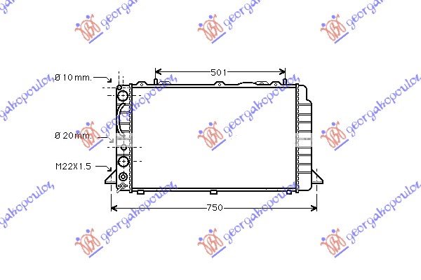 RADIATOR1.6-2.0BENZ-1.9TDi(59.6x35.8x44)