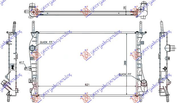 RAD. DIESEL 02- +A/C (62x39,7)