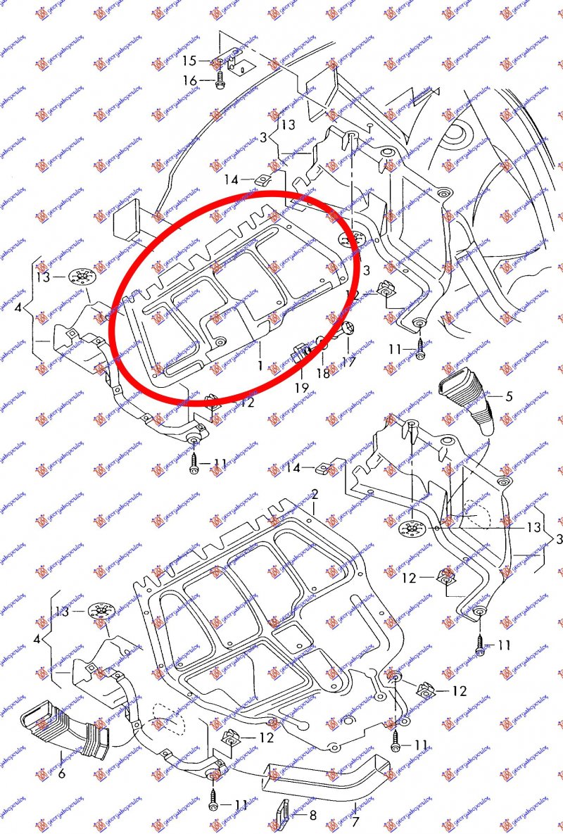 FRONT COVER ENGINE PLASTIC CENTRAL