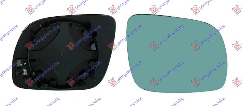 DOOR MIRROR BLUE GLASS HEATED -00