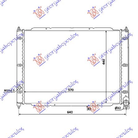 RADIATOR 1,6-1,7D (57x44)