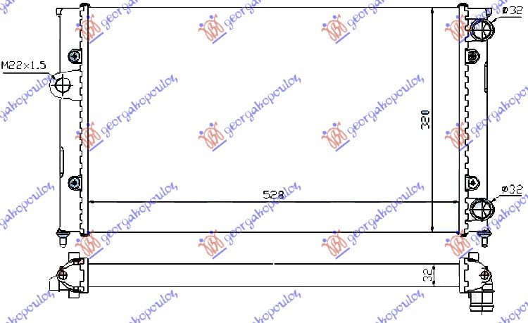 RADIATOR 1.8i8V (52.5x32)