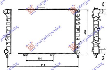 RADIATOR 1,6 +A/C (58x42)