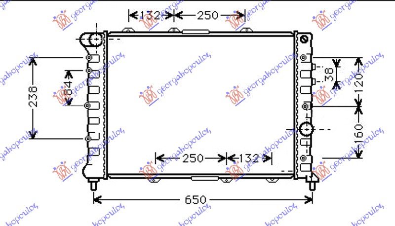 RADIATOR 1.9JTD-2.4JTD (58x39.5x24)