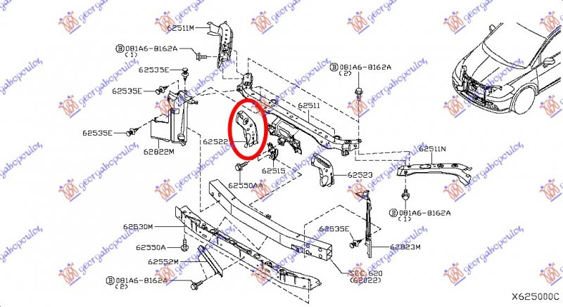 HEAD LAMP PANEL STEEL VERTICAL