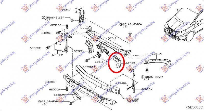 HEAD LAMP PANEL STEEL VERTICAL