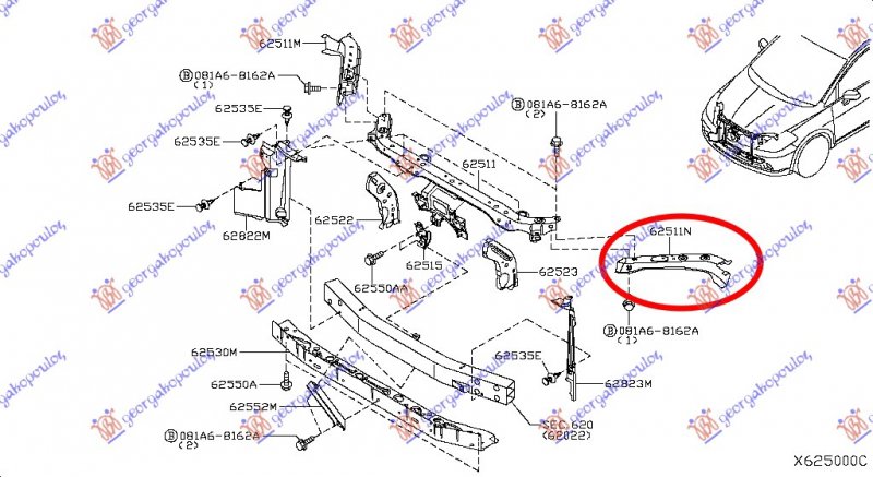 HEAD LAMP PANEL STEEL ORIZON.