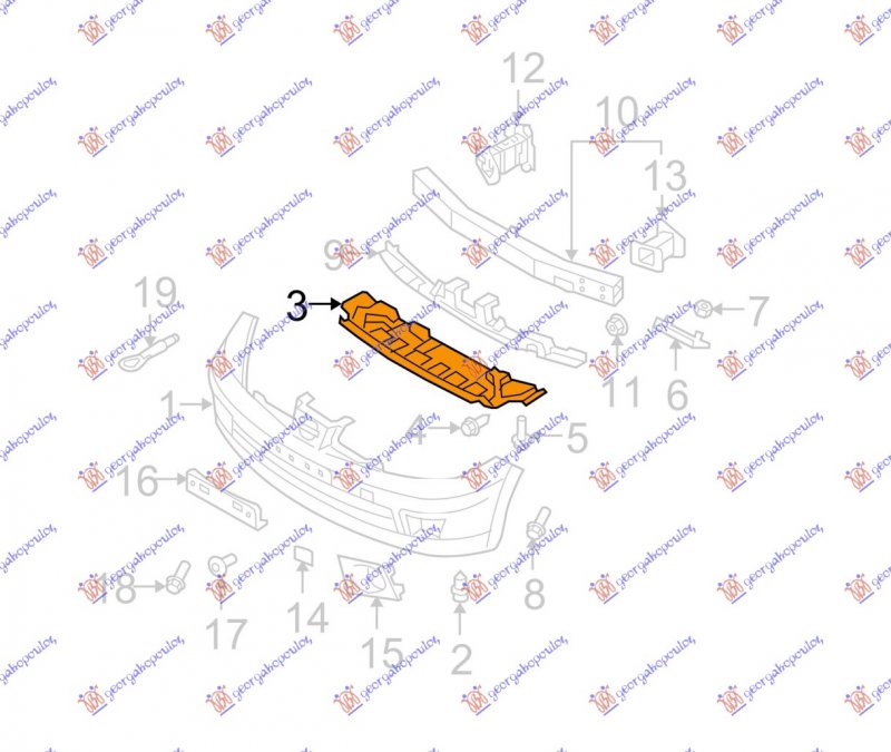 FRONT BUMBER REINFORCEMENT PLASTIC