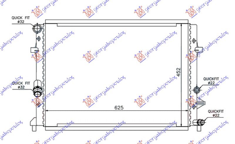 RADIATOR 1.9-2.0 Tdi DIESEL (650x400)