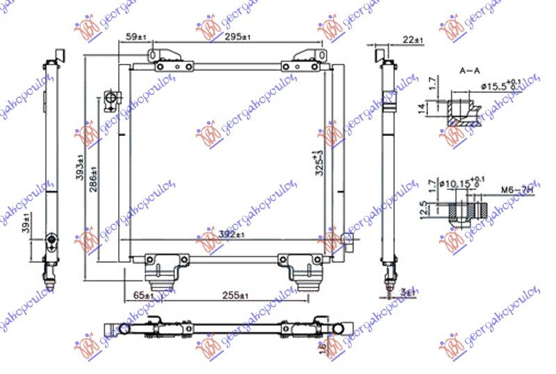 CONDENSER 1.1i16V (355x330x16)