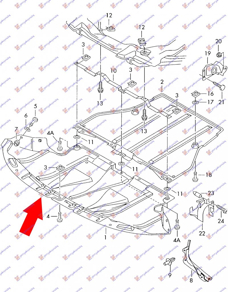 UNDER ENGINE COVER PLASTIC PETR-DSL