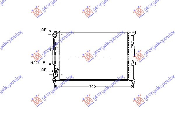 RADIATOR BZ/DS-1.9TDi MAN.+/-AC(63x41)