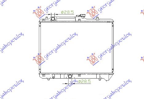 HLADNJAK MOTORA 1.3/1.6 BENZIN (+AC) (350x602x27) (NRF)
