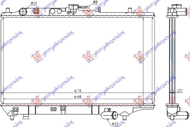 RADIATOR PETRROL (37,5x64)