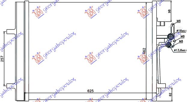 RADIAT.A/C PET-DSL (59x47x1,6)