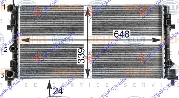 HLADNJAK MOTORA SVI MODELI (-AC) (430x410) (SA VENTILATOROM) (MARELLI)