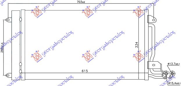 CONDENSER PETR/DSL (57.5x33.5x1.6)