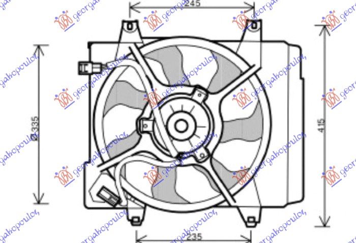 VENTILATOR KOMPLET BENZIN-DIZEL