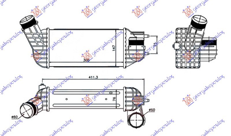 RAD. INTERC. 2.0 HDI DSL DIAM. 60/60