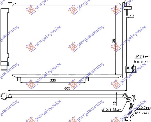 CONDENSER PETROL-1.4TDCi (57,5x36)