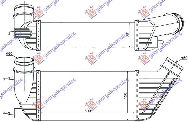 RAD. INTERC. 2.0 HDi (300x155x80)