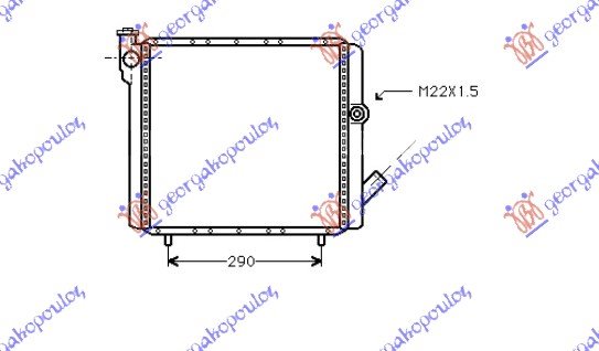 RADIATOR 1,6 DIESEL (39x39)