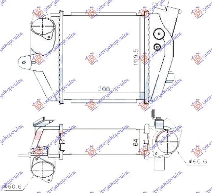 RAD.INT.1,6-1,8-2,0TDCi-2,5PE.(60x128x50