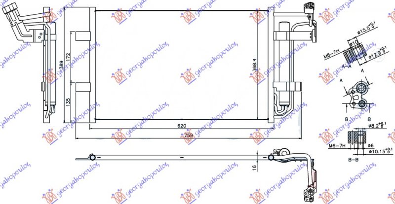 CONDENSER 1.8-2.0i 16V (58x35) 09-