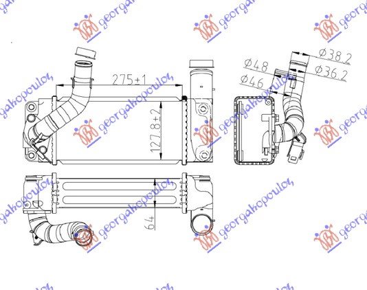 HLAD.INTERCOOLER 1.4 D4D (275x130)