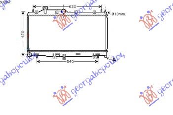 RADIATOR 2.0i-16V TURBO (34x68.5x16)