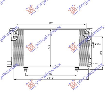 CONDENSER PETR-DIESEL (61.5x29.7x16)