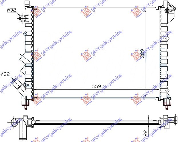 RADIATIOR ,8-2,0-A/C (56x41,4)