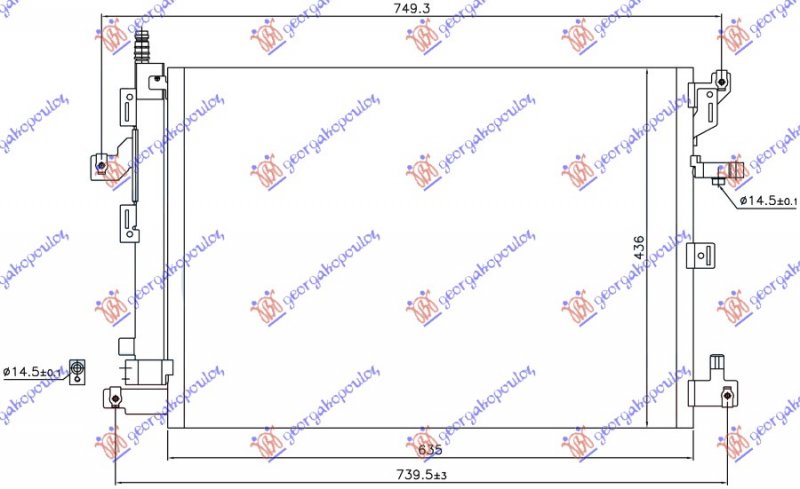 CONDENSER PETROL-DIESEL 06- (635x436x16)