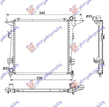 RADIATOR  2,0 CRDi (45x45,5x14)