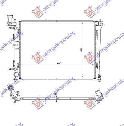 RADIATOR 1,4-1,6-2,0 16V(60x45,5x14)AUTO